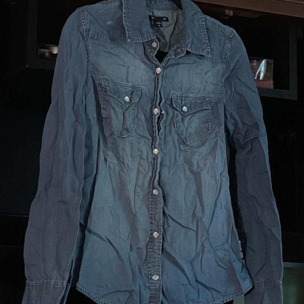 GAP Blue Button Down Shirt for Women